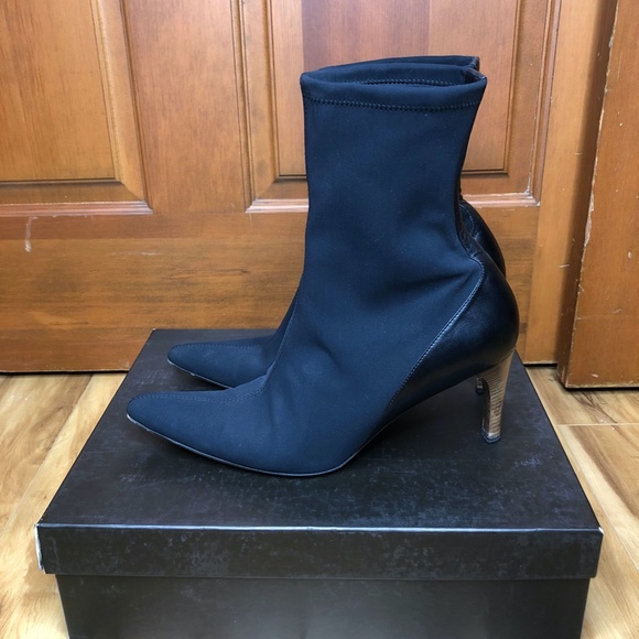 Gucci Slick Black Boot, 'Stivaletto Tessuto Moirlana' - Picture 3 of 8